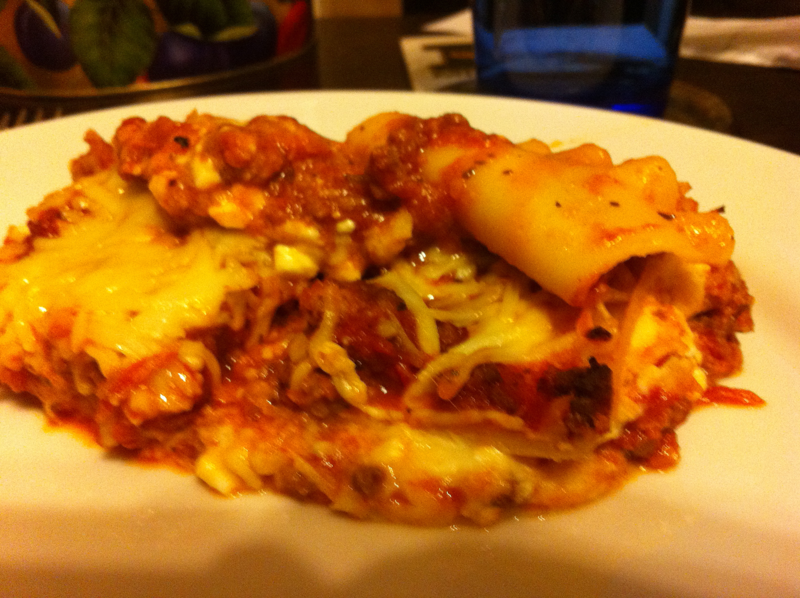 Homemade Lasagna with meat sauce by Dispatches from the Castle